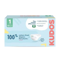 Kudos Chlorine Free Cotton-Lined Disposable Diapers - Size 1 - 70ct | Target
