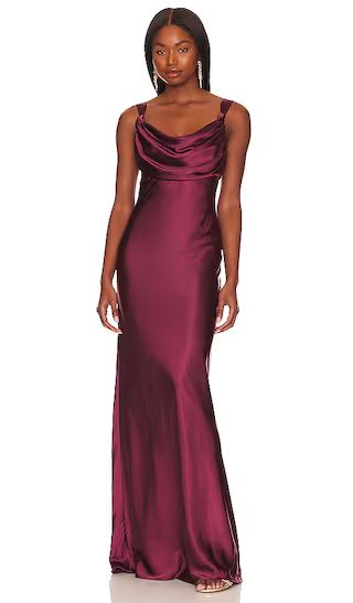 Tate Gown in Wine | Revolve Clothing (Global)