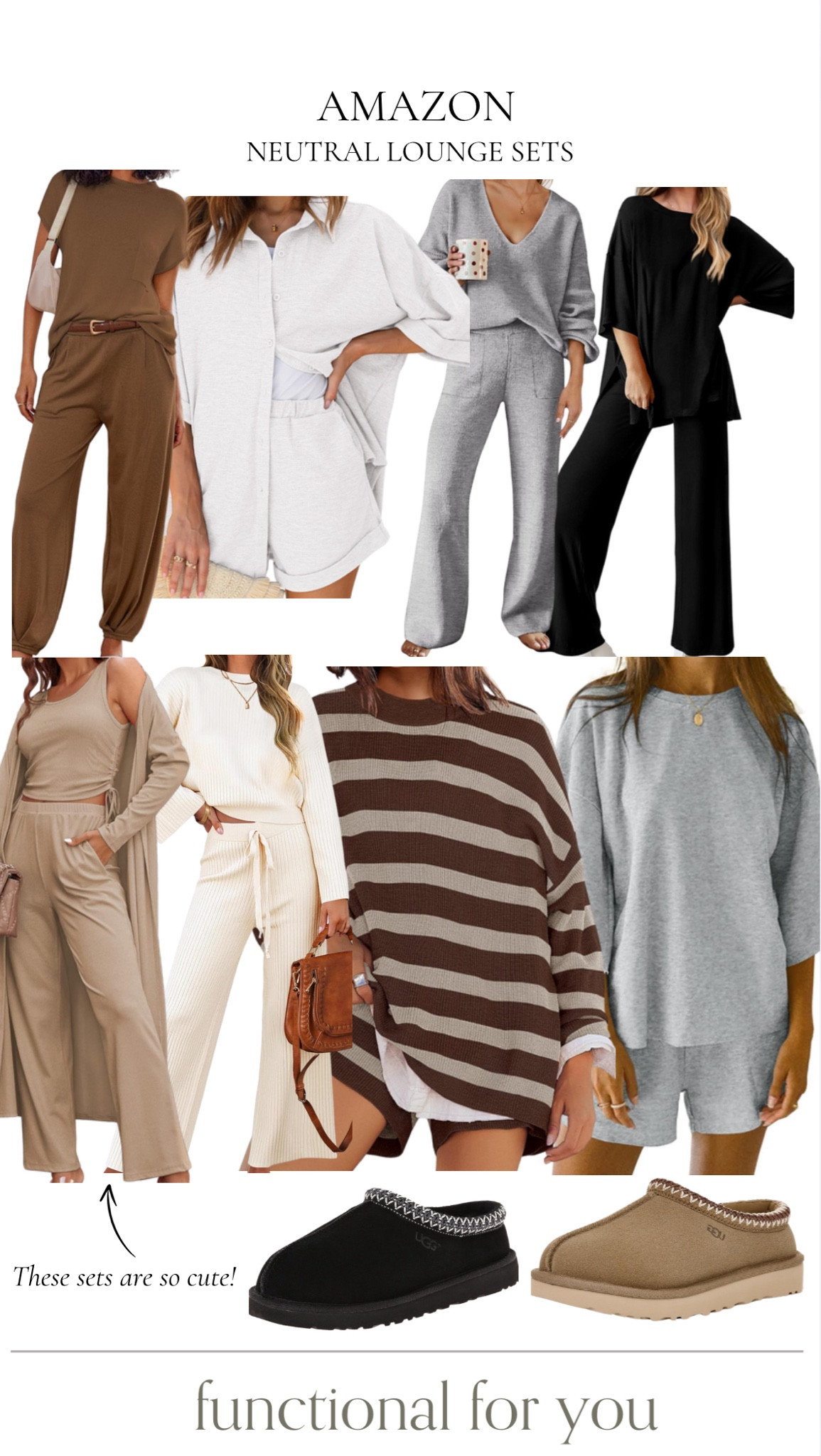 Lounge sets & uggs, all from Amazon!





Lounge sets, sweaters, sweatpants, sweatshirts, long sleeve tops, shortsleeved tops, shorts, tank tops, cardigans, Amazon style, Amazon fashion 

#LTKFindsUnder50 #LTKFindsUnder100 #LTKStyleTip