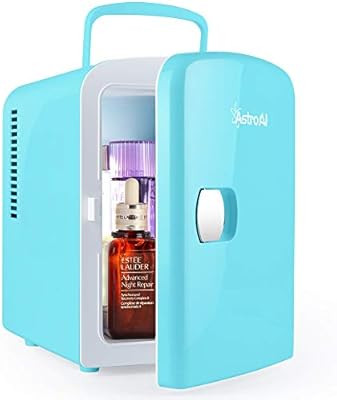 AstroAI Mini Fridge 4 Liter/6 Can AC/DC Portable Thermoelectric Cooler and Warmer for Skincare, B... | Amazon (US)