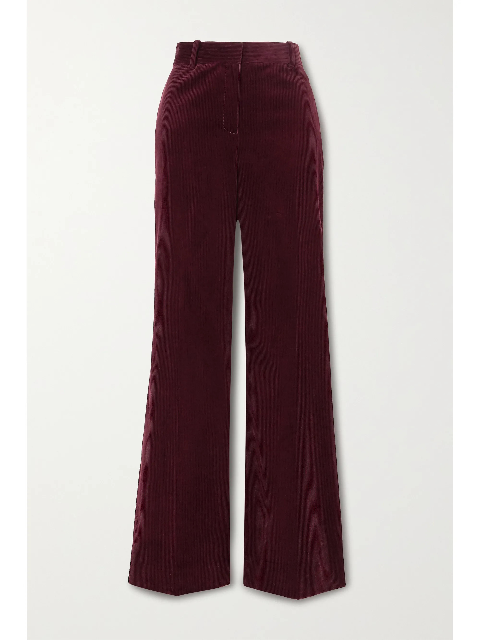 Burgundy David cotton-corduroy wide-leg pants | Bella Freud | NET-A-PORTER | NET-A-PORTER (UK & EU)