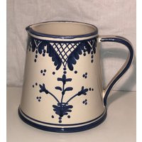 Vintage Ceramiche Virginia Romanian Pitcher Traditional Ceramic Water Made in Romania Blue & White Kitchen Cottagecore | Etsy (US)