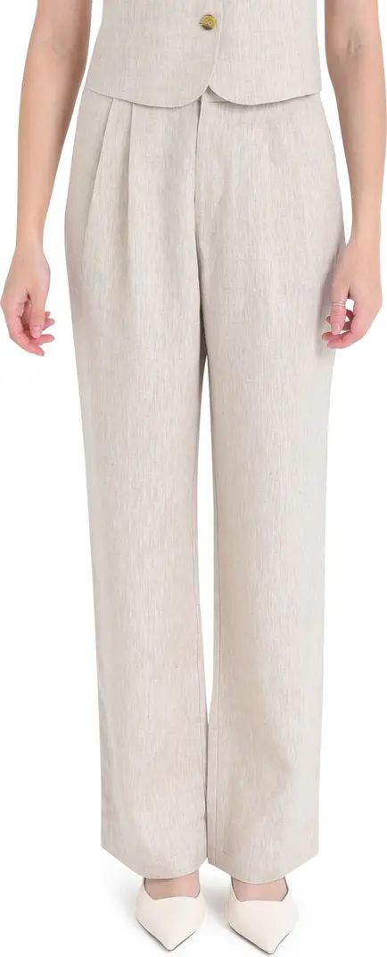 WAYF Gabriella Pleated Linen Pants | Nordstrom | Nordstrom