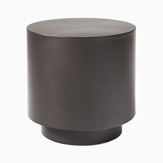 Tucker 16" Drum Side Table, Dark Bronze | West Elm (US)