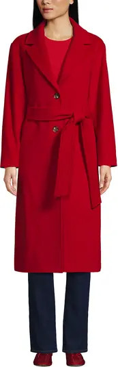 Lands' End Wool Wrap Long Coat | Nordstrom | Nordstrom