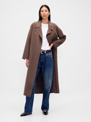 Wool-Blend Wrap Coat | Gap (US)