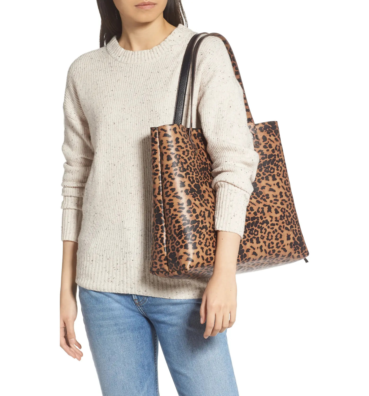 Reversible Faux Leather Tote & Wristlet | Nordstrom