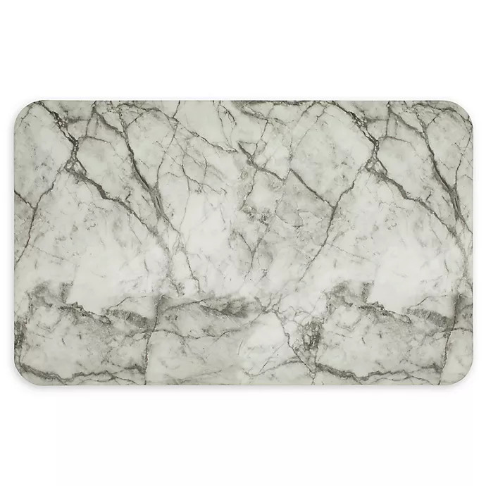 Mohawk Home® Marble Lux Ultra Cushion Kitchen Mat in Grey/White | Bed Bath & Beyond