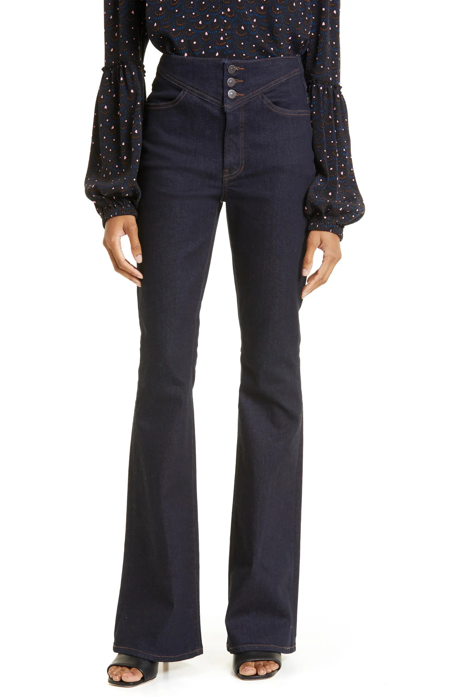 Beverly Yoke Front Wide Leg Jeans | Nordstrom