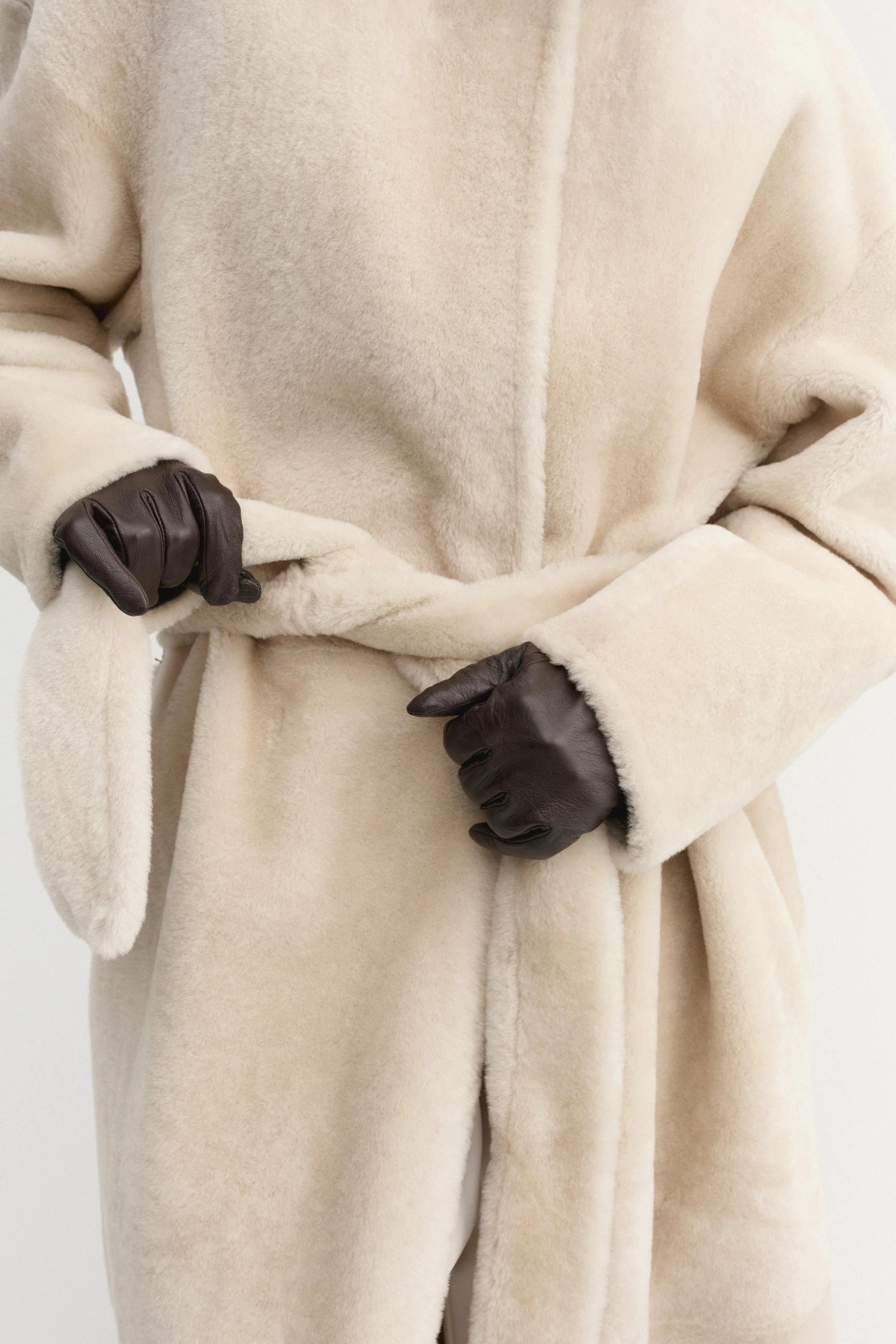 Shea Shearling Coat, vanilla | Almada Label