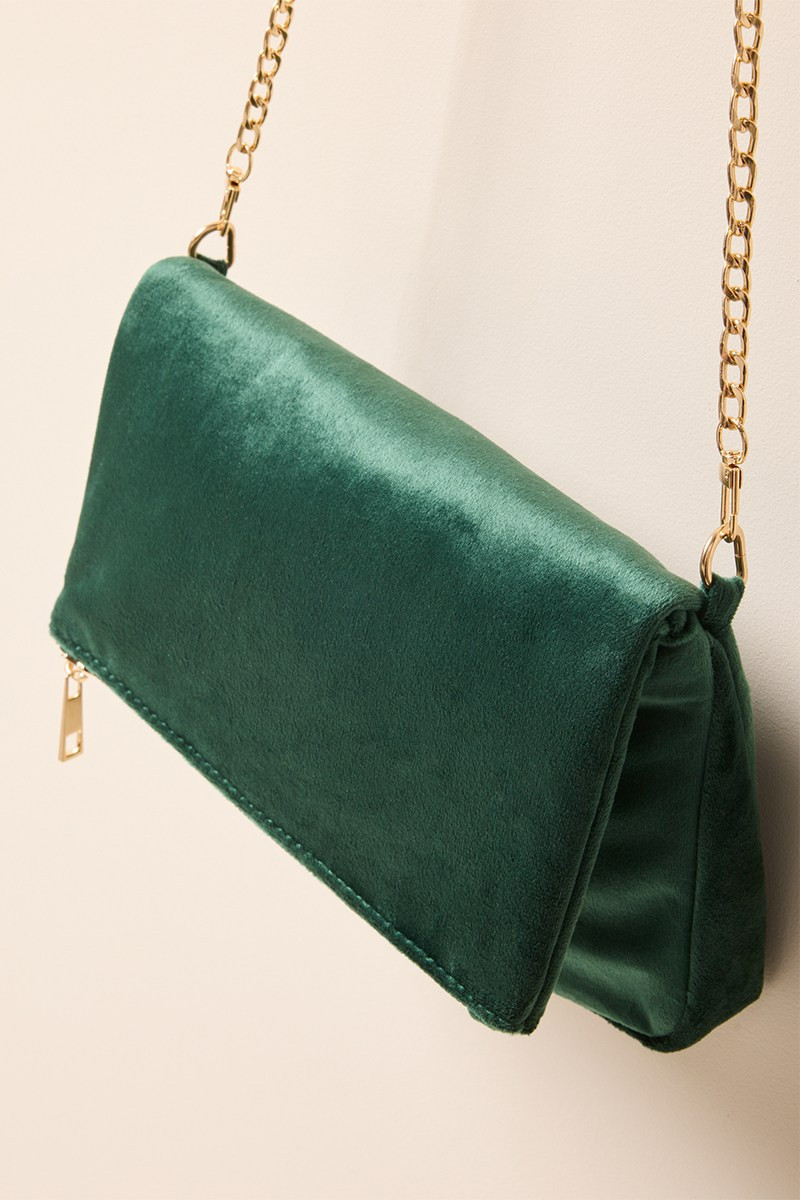 Marcie Velvet Foldover Clutch | Francesca's