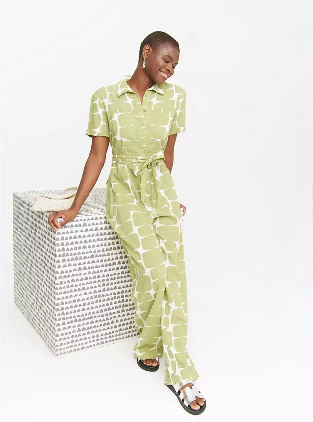 Buy Tu X Scion Lohko Green Belted Jumpsuit  16 | Jumpsuits and playsuits | Tu | Tu Clothing