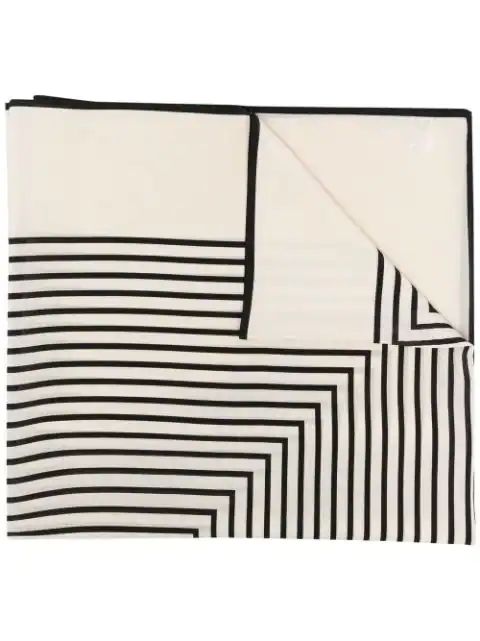 stripe-print silk scarf | Farfetch (US)