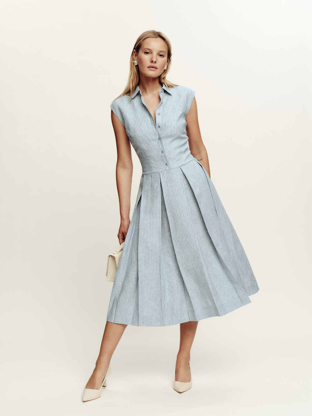 Prim Linen Dress | Reformation (Global)