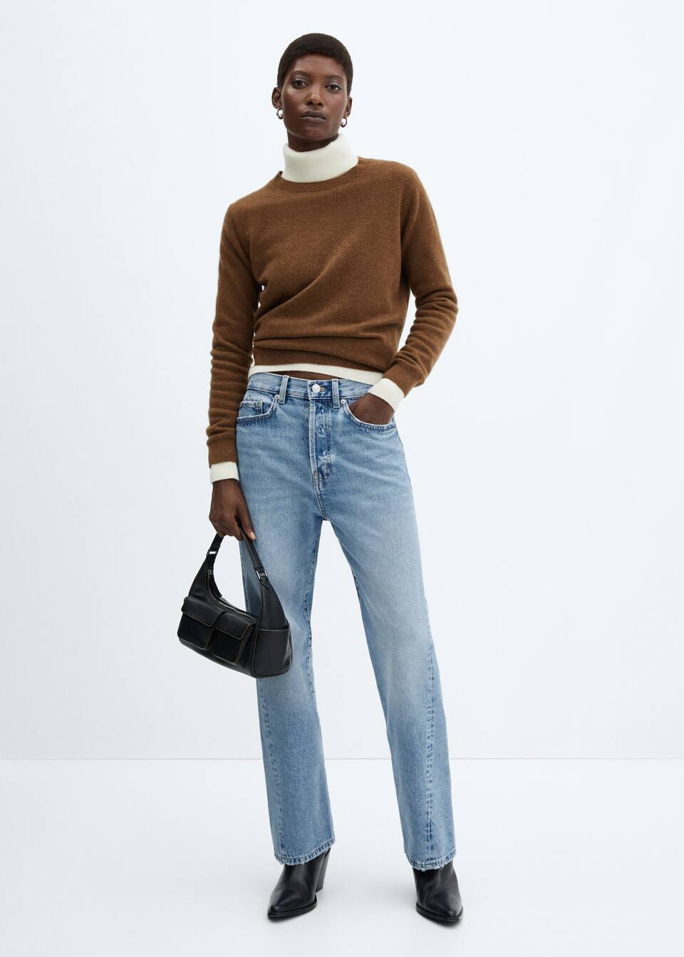 Straight jeans with forward seams -  Women | Mango USA | MANGO (US)