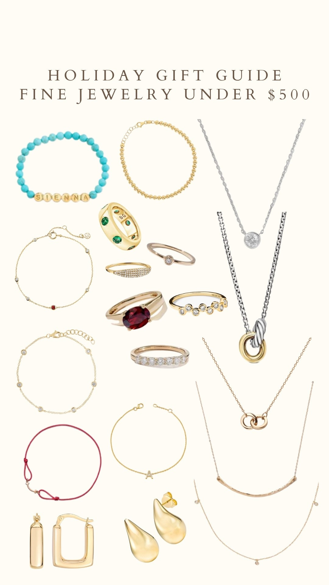 Find jewelry for under $500 | a lot of the items were hard to link, but you can always contact me on theluxydrip.com for any questions 🤍#Jewelry #Finejewelry

#LTKHoliday #LTKGiftGuide