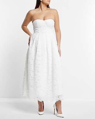 Bridal Lace Strapless Sweetheart Dress | Express
