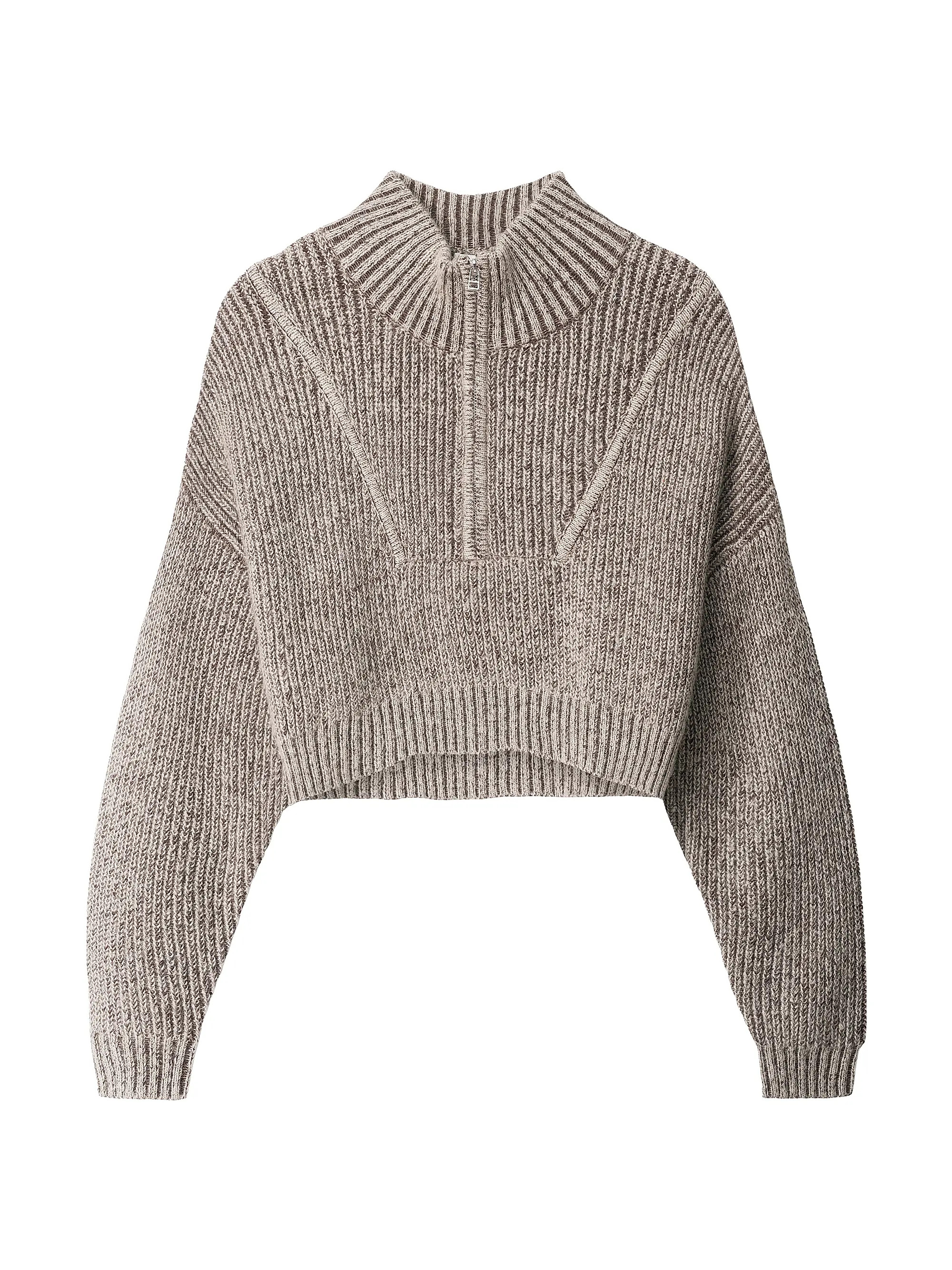Hampton Half-Zip Crop Sweater | Saks Fifth Avenue