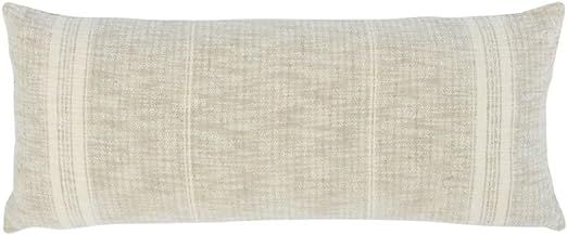 Kosas Home Tia 16x36 Cotton and Linen Blend Throw Pillow in Ivory/Natural | Amazon (US)