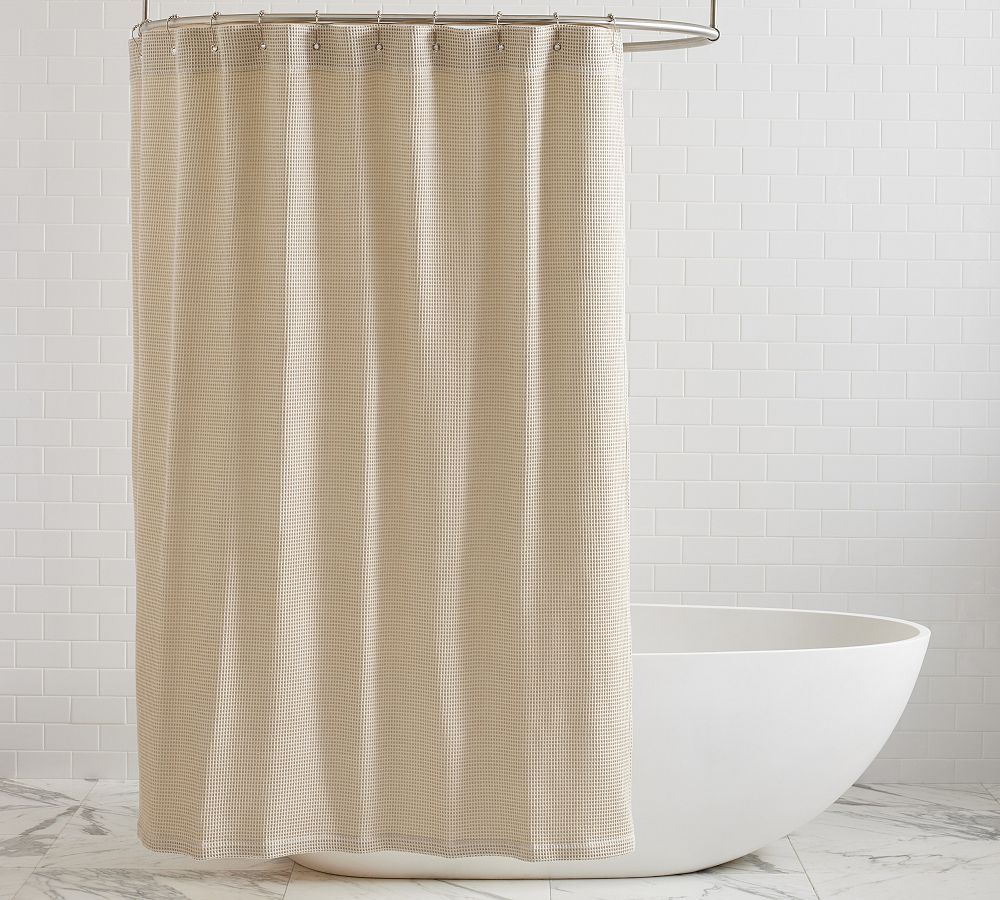 Waffle Weave Cotton Shower Curtain | Pottery Barn (US)