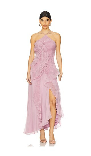 AMUR Lorelie Halter Gown in Mauve. - size 10 | Revolve Clothing (Global)