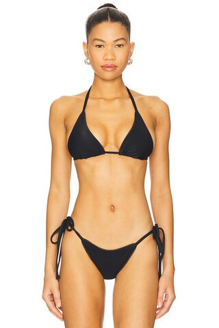 Frankies Bikinis Paradise Ribbed Bikini Top in Midnight Serenade from Revolve.com | Revolve Clothing (Global)