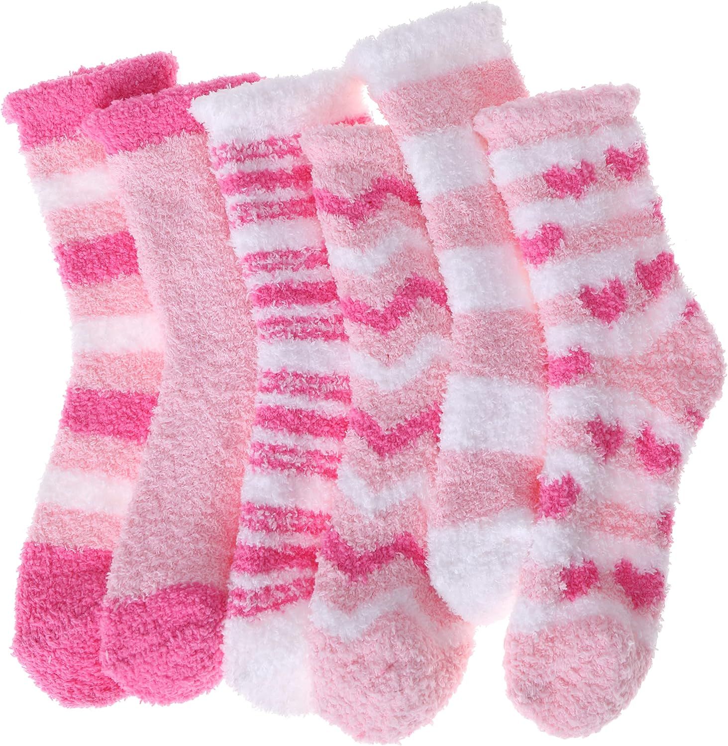 Anlisim Womens Fuzzy Socks Cozy Fluffy Winter Cabin Slipper Warm Fleece Soft Thick Comfy Socks | Amazon (US)