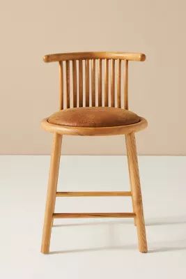 Mathilde Leather Counter Stool | Anthropologie (US)