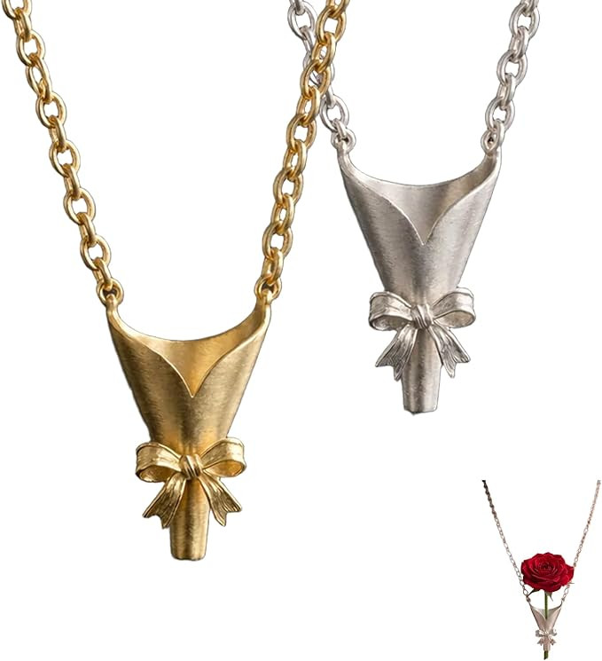 Bloomelle Necklace Flower Holder, Mini Wearable Vase Pendant for Real Dried Flowers, DIY Floral B... | Amazon (US)