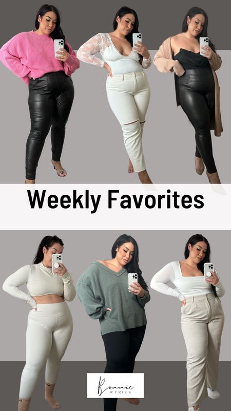 Rounding up last week’s favorites to add to your closet! These pieces are cozy, elevated and great for transitioning from winter fashion to spring fashion. ☀️ #LTKcompetition Curvy Denim | Best Sellers | Midsize Fashion | Fitness | Midsize Workout Clothes | Leather Pants | Leather Leggings | Oversized Crew | White Jeans

#LTKcurves #LTKSeasonal #LTKFind