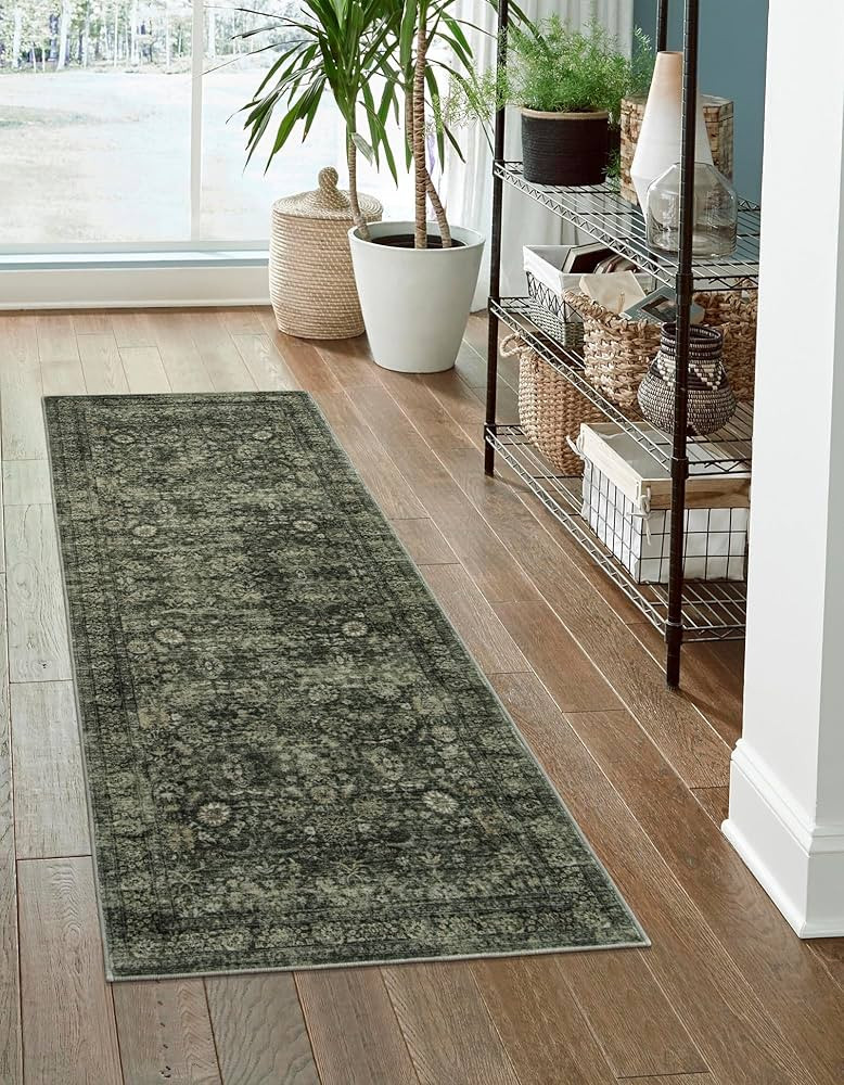 Morebes Vintage Washable Kitchen Rugs Non Slip,2x6 Runners for Hallways,Floral Boho Bathroom Runn... | Amazon (US)