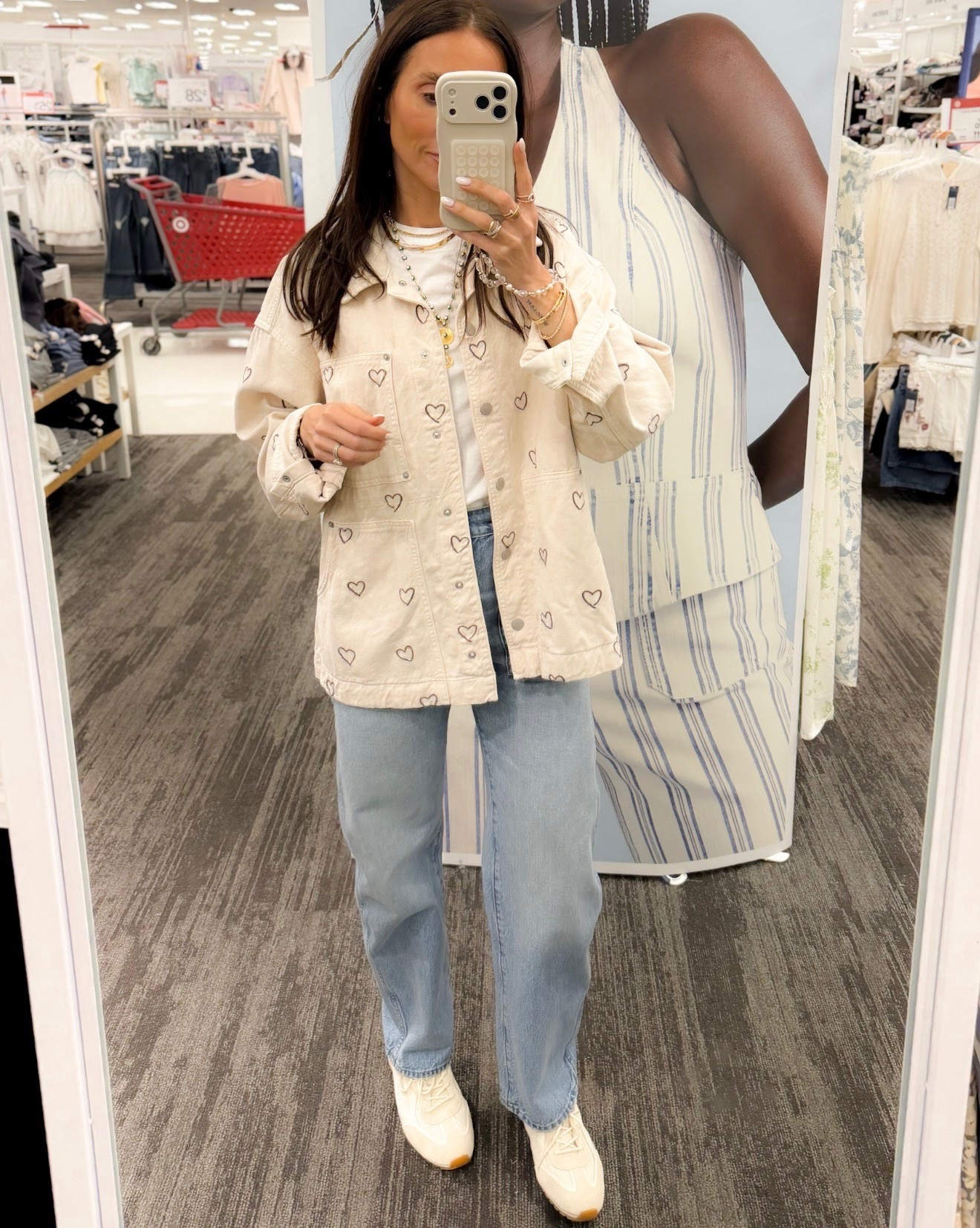 Such a cute lightweight layer, this little heart print jacket adds the perfect fun detail to an everyday outfit. Easy to throw on over a tee and jeans and instantly feel more put together without trying too hard.

spring jacket, heart print jacket, target finds, casual spring outfit, everyday outfit, denim outfit, layering piece, neutral style, easy outfit idea, annabrstyle

#LTKootd #LTKOver40 #LTKSeasonal