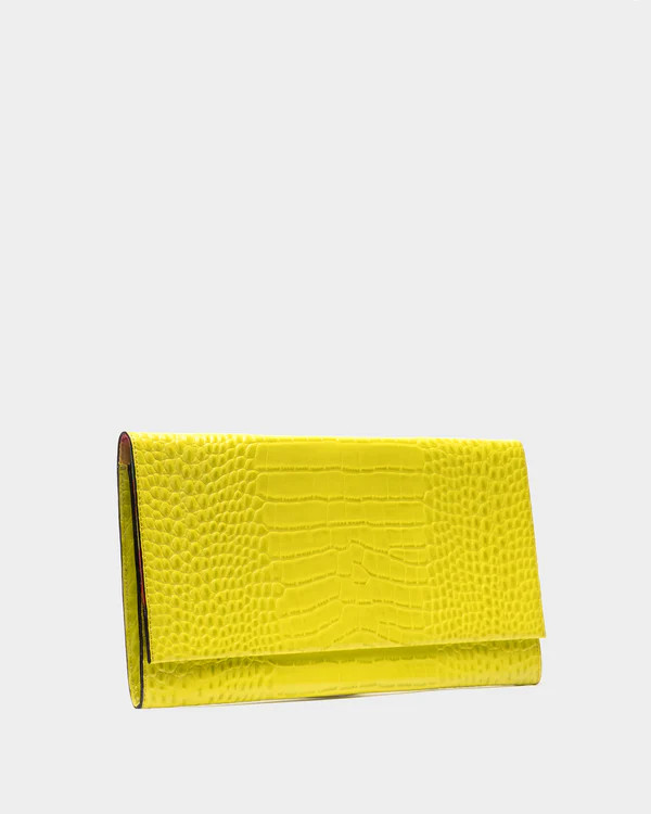 Supersize Croc Clutch - Navy | Frances Valentine