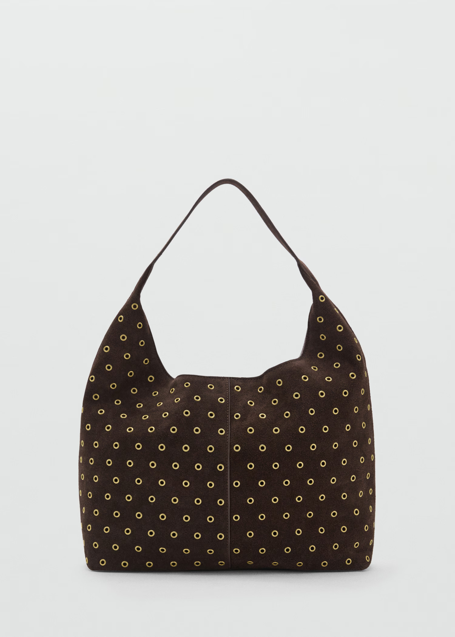 Sac cabas en daim œillets - Femme | MANGO France métropolitaine | Mango EU
