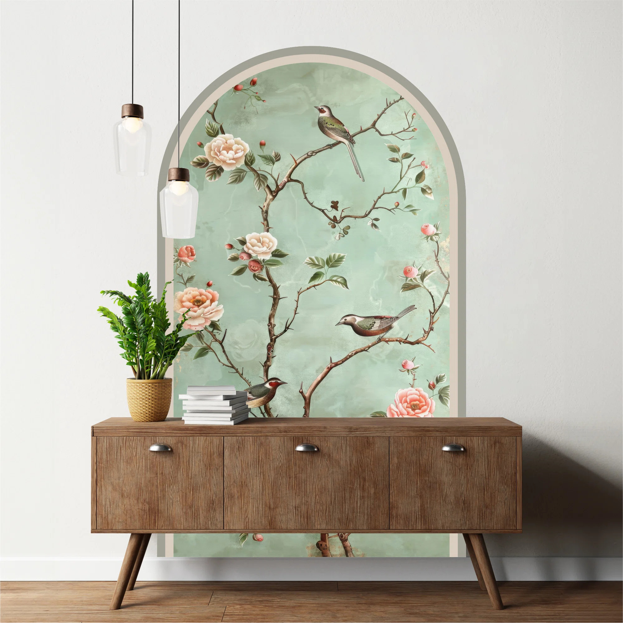 Floral Peel and Stick Decal, Botanical Removable Non-Wall Damaging Wall Decal | Wayfair North America