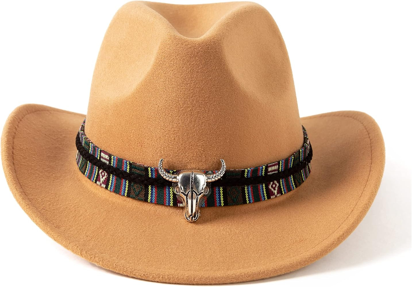 Gossifan Classic Womens Western Cowboy Cowgirl Hats with Wide Belt | Amazon (US)