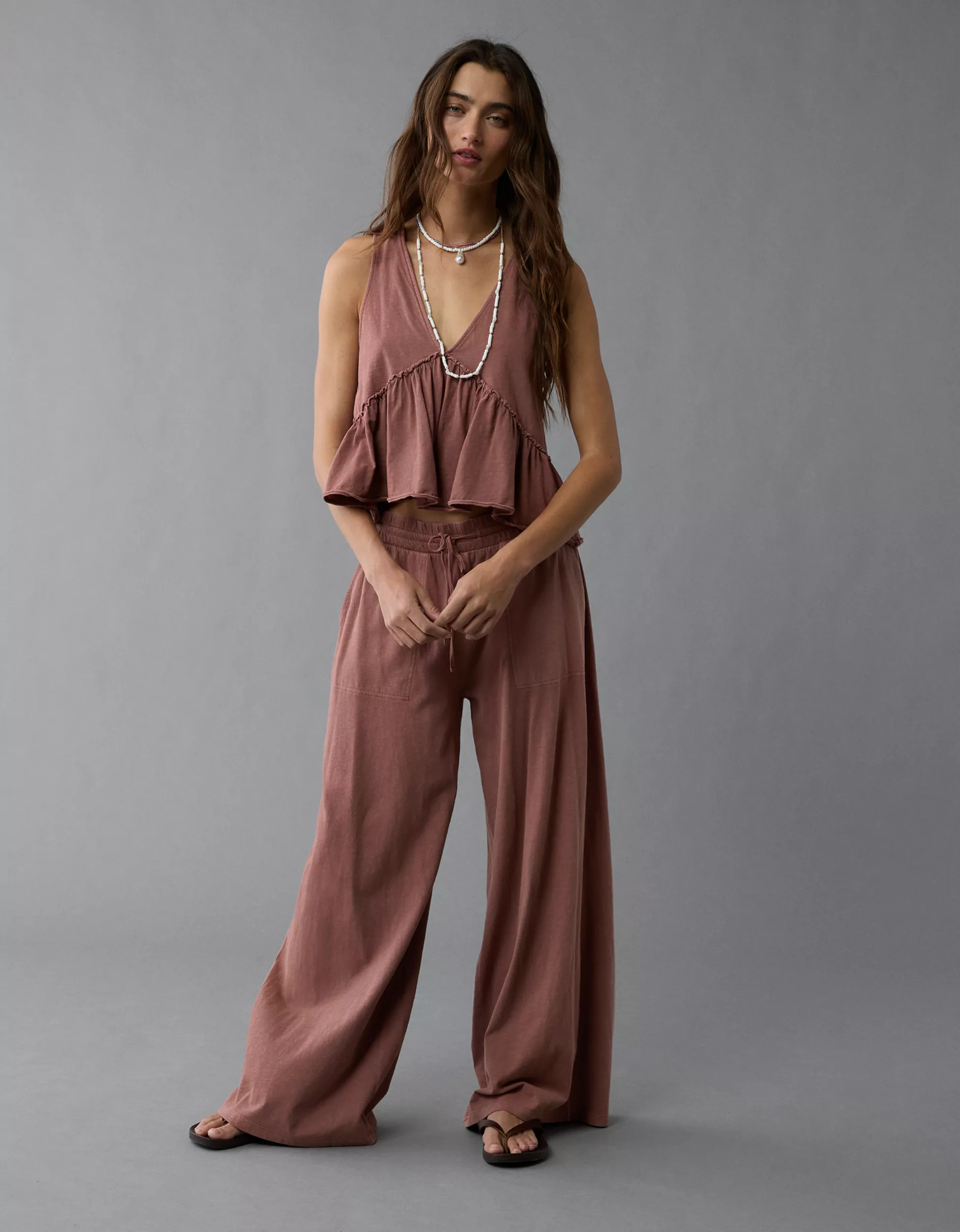 AE Sunchaser Knit High-Waisted Pant | American Eagle Outfitters (US & CA)