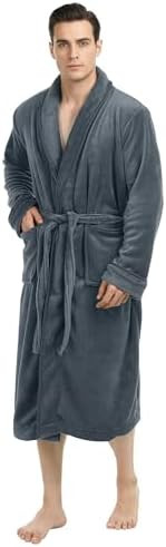 NY Threads Mens Robe, Luxury Plush Fleece Mens Bathrobe, Spa Bath Robe for Men | Amazon (US)