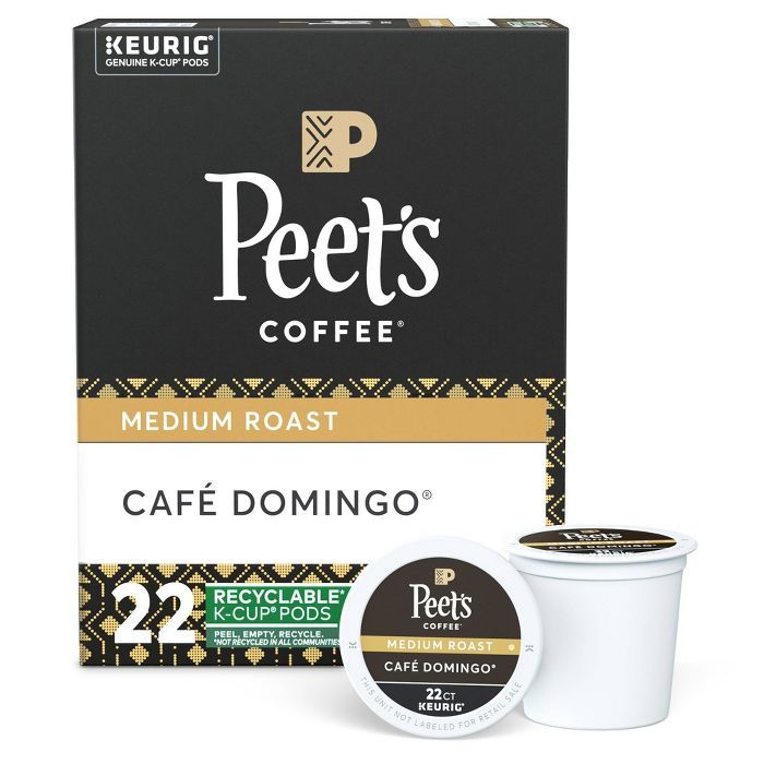 Peet&#39;s Cafe Domingo Medium Roast Coffee - Keurig K-Cup Pods - 22ct | Target