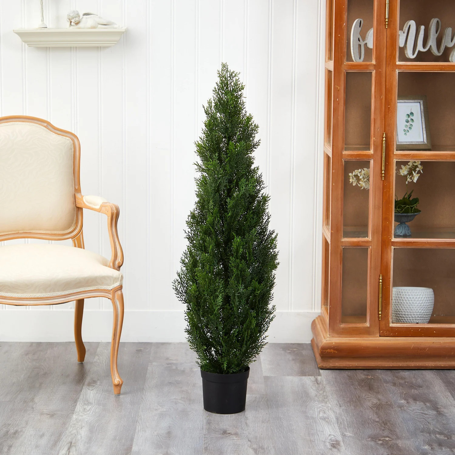 4' Cedar Tree Silk Tree (In-door/Out-door) | Nearly Natural | Nearly Natural