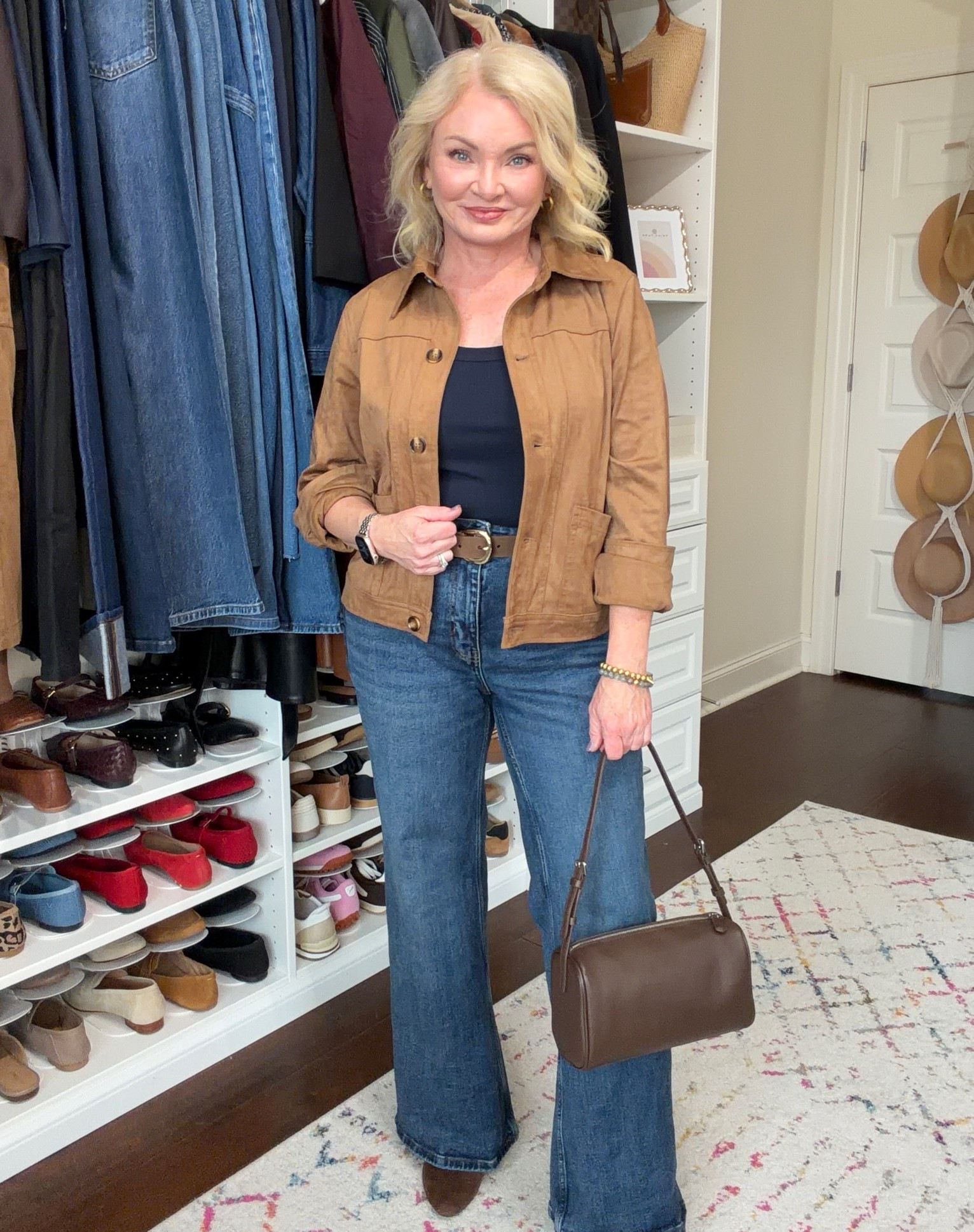 Casual Fall outfit with faux suede jacket. Wearing Small jacket, Small tank & 6 jeans. 

Fall outfits women over 50
Walmart fashion
Denim trends
Casual outfit 
Petite style

#LTKootd #LTKOver40 #LTKPetite