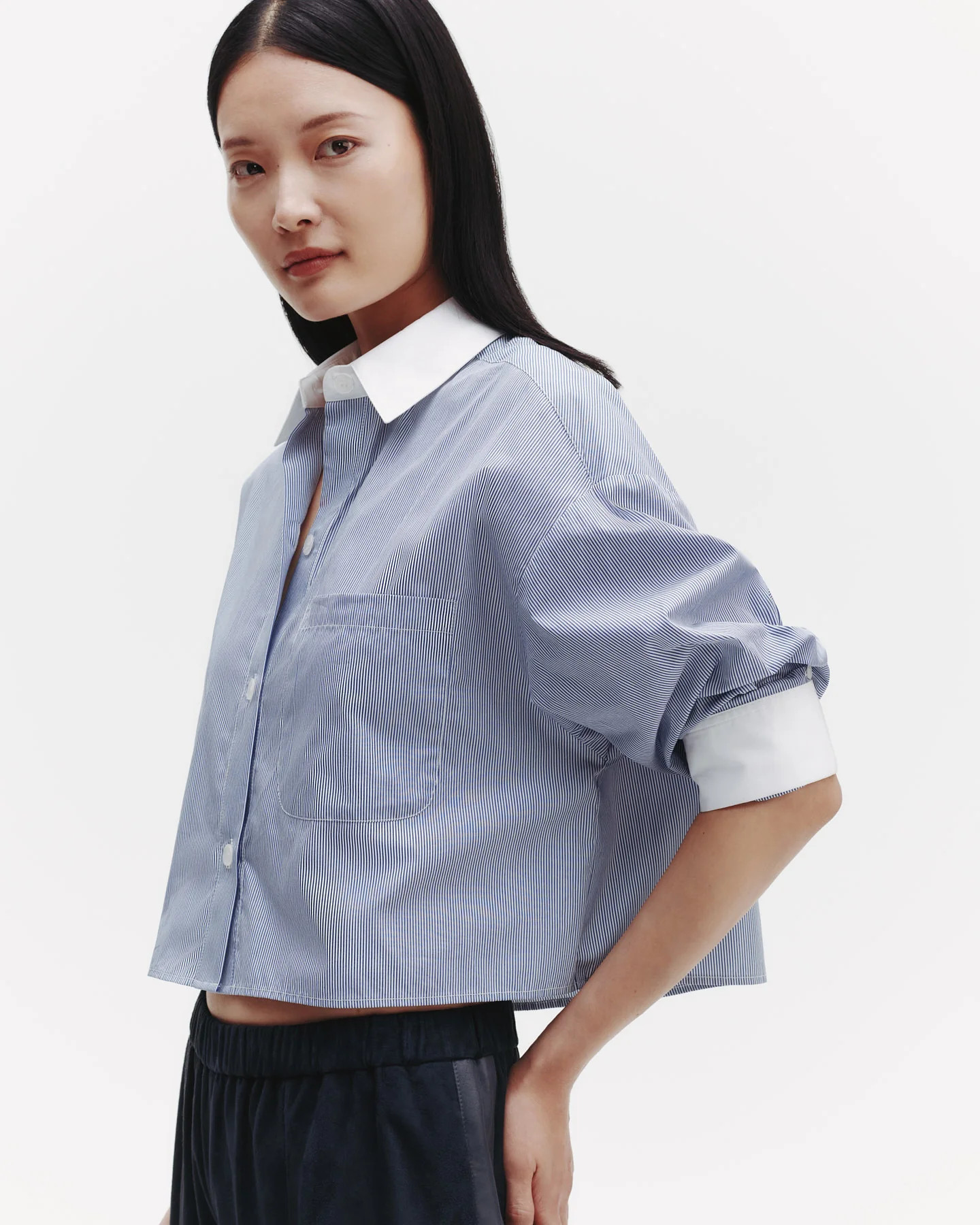 Soon to Be Ex Shirt in Superfine Mini Stripe | TWP