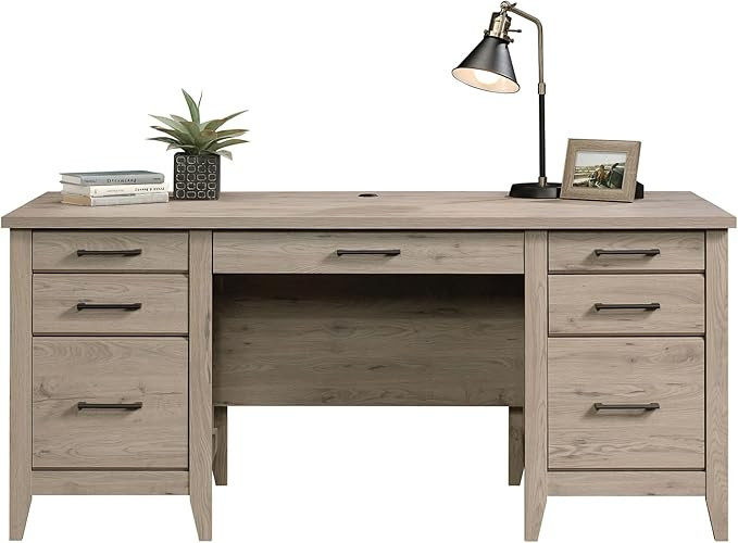 Sauder® Summit Station 66"W Executive Computer Desk, Laurel Oak | Amazon (US)