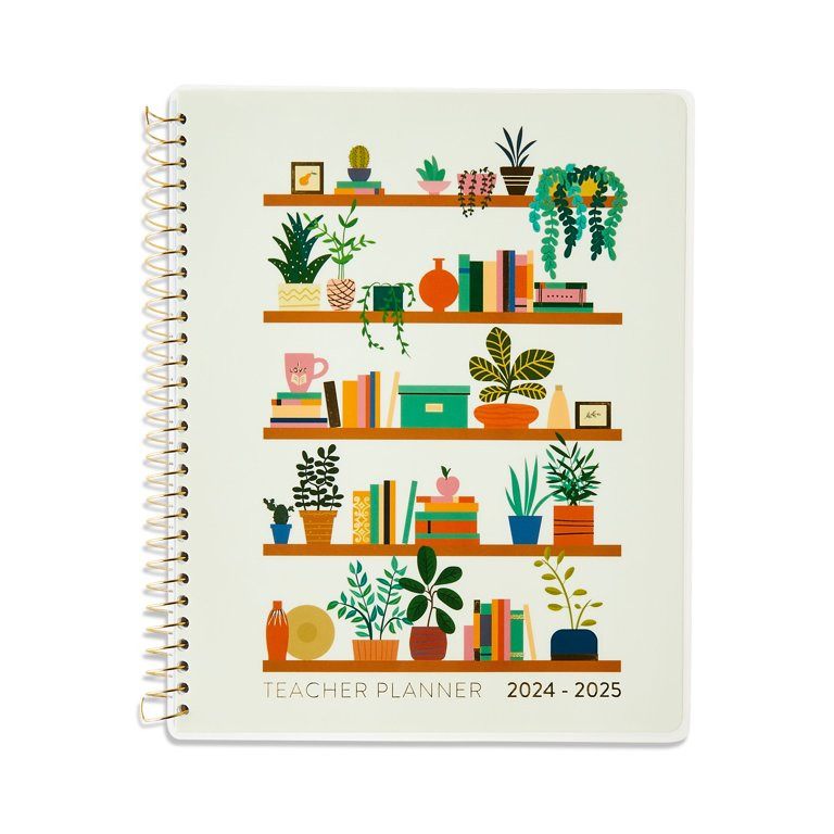 Pen+Gear July 2024-June 2025 Monthly/Weekly Teacher Planner, 8" x 10", Bookshelf | Walmart (US)