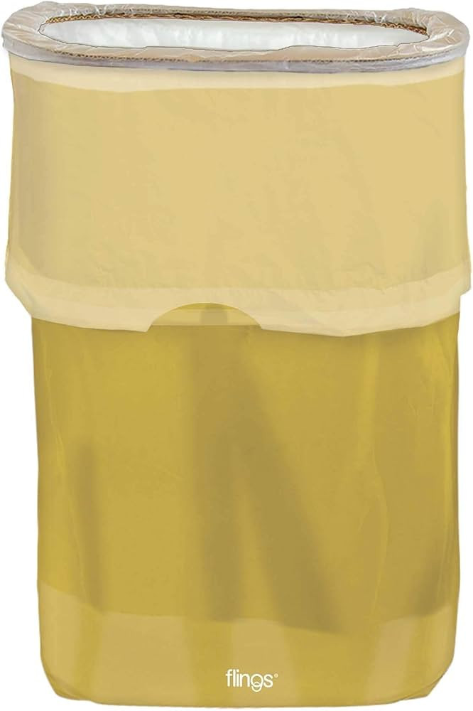 Gold Flings Pop-Up Trash Bin - 22" x 15" x 10" (1 Pc) - Durable 13 Gallons Plastic Bin - Perfect ... | Amazon (US)