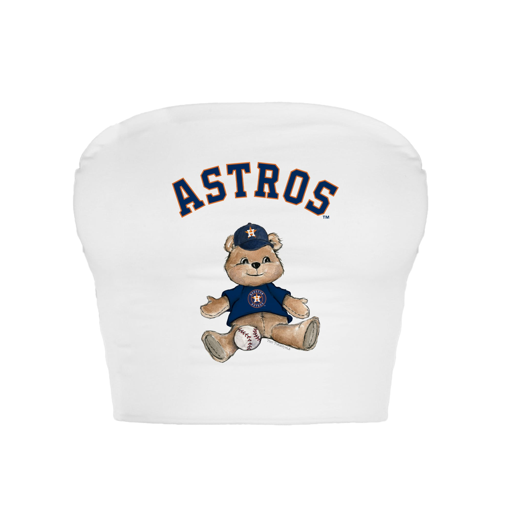 Houston Astros Tiny Turnip Women's Teddy Bear Crop Tube Top - White | Lids