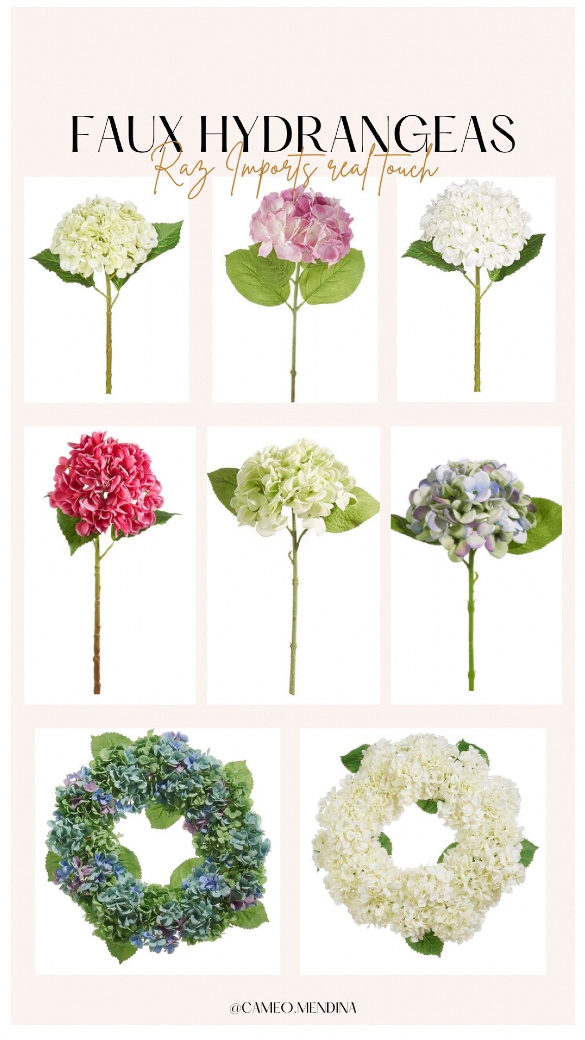 RAZ Imports real touch faux hydrangeas stems and wreaths 🙌🏻

#LTKSeasonal #LTKfindsunder100 #LTKhome