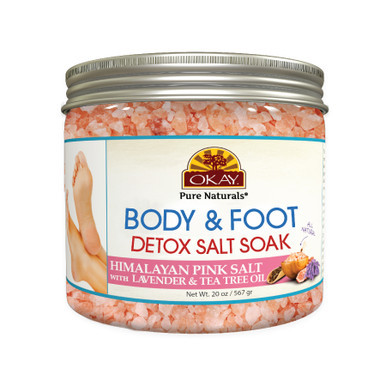 OKAY Pure Naturals Body & Foot Soak Detox Salt Soak - 20 oz / 567 ml | OKAY Pure Naturals