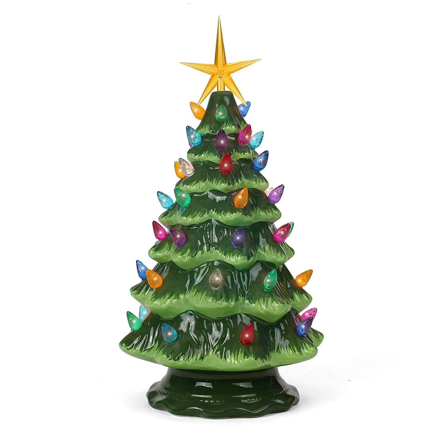 Ceramic Christmas Tree That Lights Up-Inspired Vintage Christmas Tree-Indoor Christmas Decoration... | Birch Lane