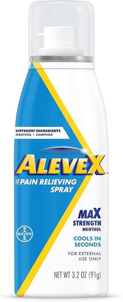 AleveX Pain Relieving Spray, Fast Acting & Fast Drying for Targeted Pain Relief, 3.2 oz Spray | Amazon (US)